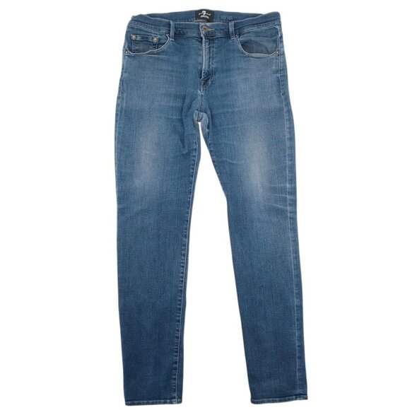 7 For All Mankind Jeans Mens 36 Luxe Sport Adrien Skinny Stretch Denim Pants 36x - Picture 1 of 11